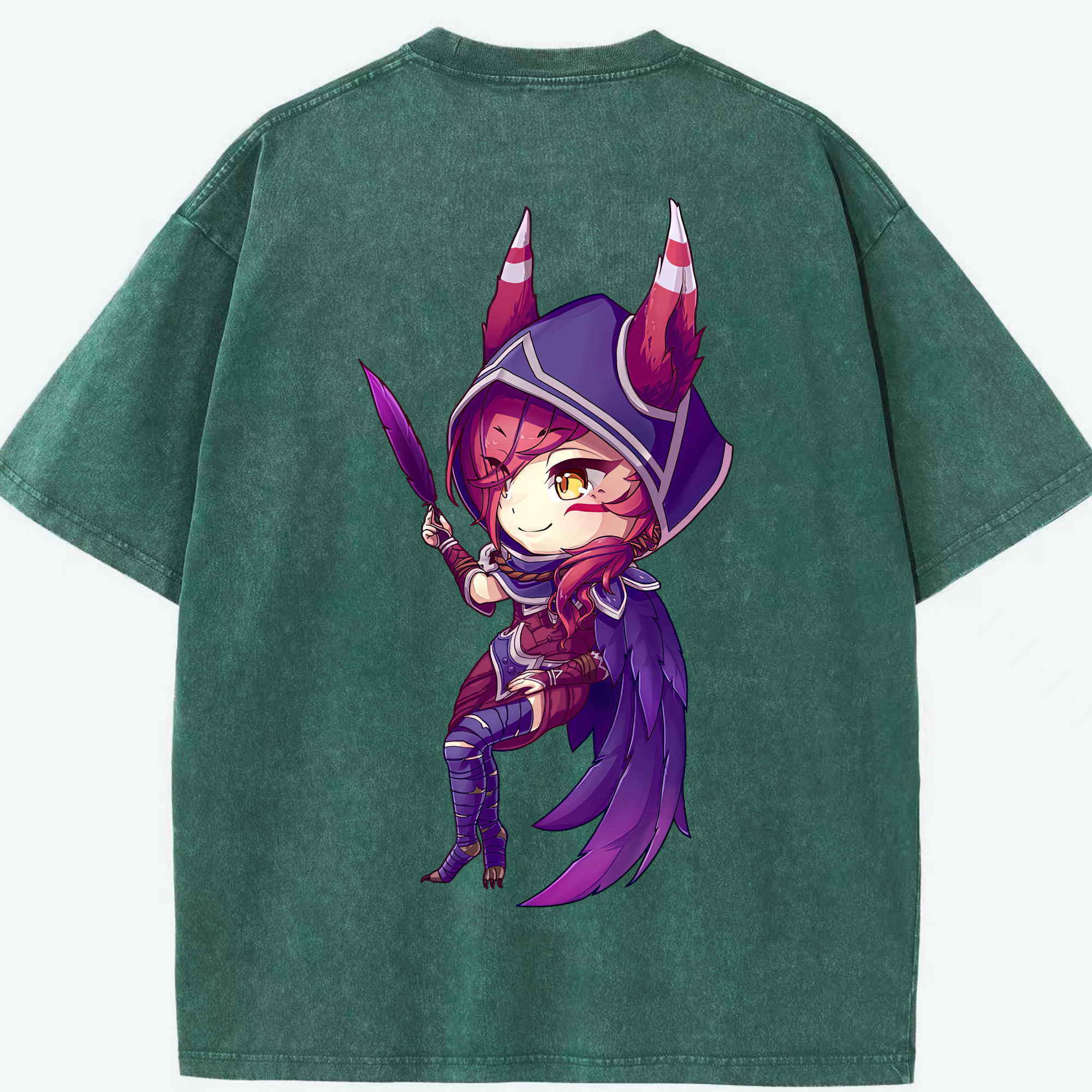リーグ・オブ・レジェンド League of Legends LOL 綿100% ヴィンテージ風 半袖Tシャツ（背面プリント）